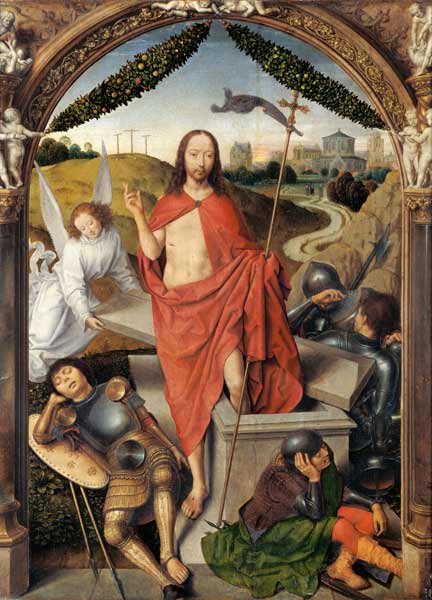 The Resurrection, central panel from the Triptych of the Resurrection from Hans Memling