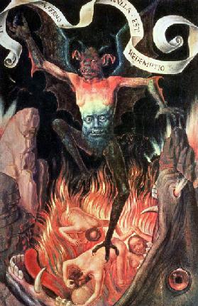Hell, right hand panel from the Triptych of Earthly Vanity and Divine Salvation