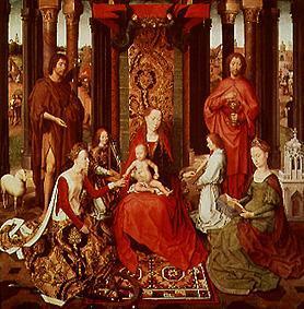 The mystical wedding of the St. Katharina.Madonna, both of Johannes, Katharina, angel