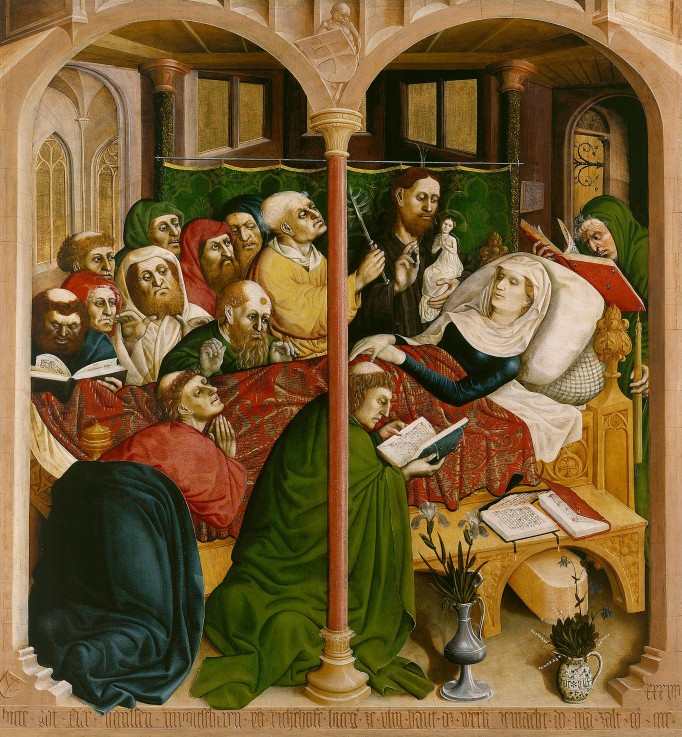 The death of Mary. The Wings of the Wurzach Altar from Hans Multscher