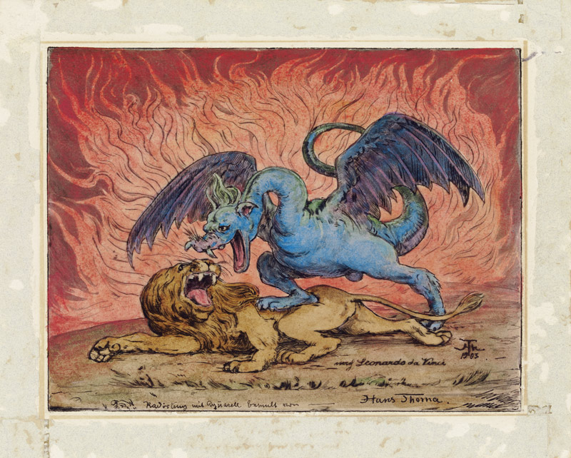 Dragon and Lion from Hans Thoma