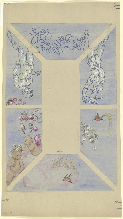 "May". Design for a Ceiling Painting for the Café Bauer from Hans Thoma