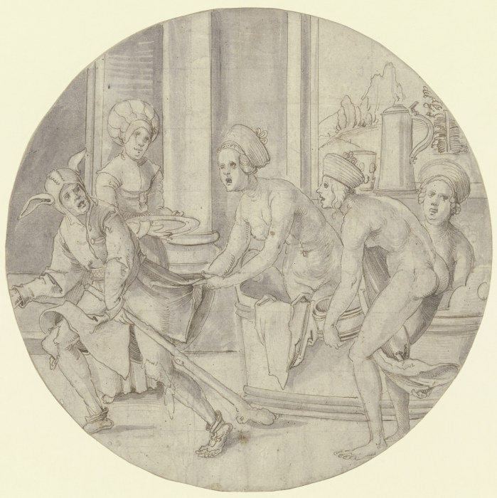 Jester in the ladies pool from Hans von Kulmbach