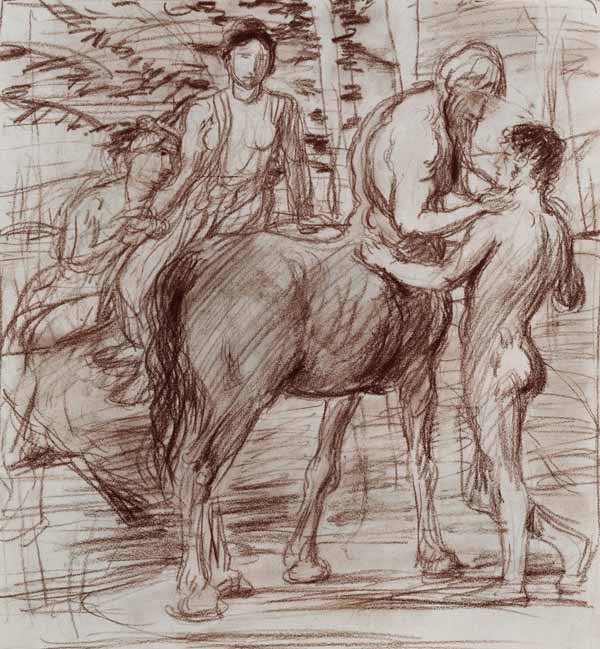 Cheiron and Achilles. from Hans von Marées