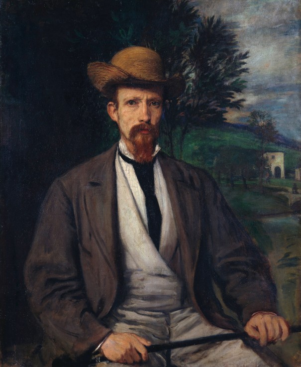 Self-Portrait with Yellow Hat from Hans von Marées