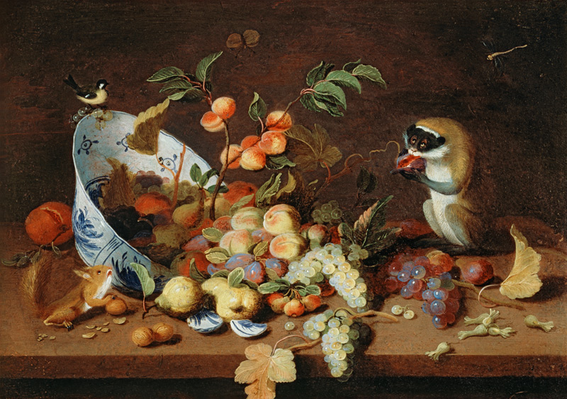 Still-life with fruit and animals from Hans van Essen