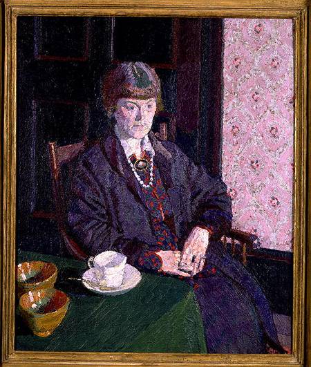 Woman Sitting at a Table from Harold Gilman