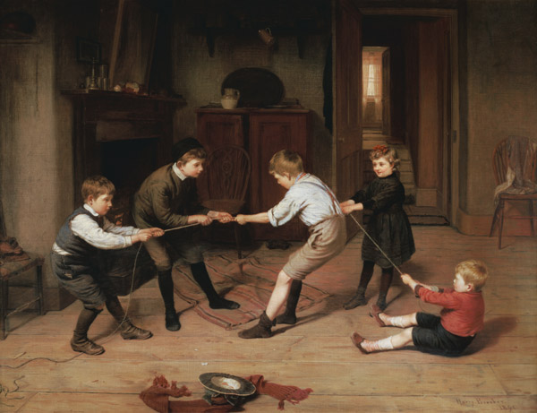 Tug of War, 1891 (oil on canvas)  from Harry Brooker