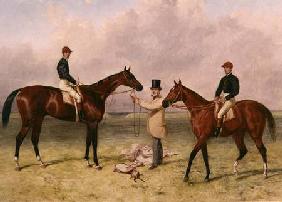 L to R "Lord Lyon", Winner of the Derby, St. Leger and 2,000 guineas; "Elland", Winner of Ascot Gold