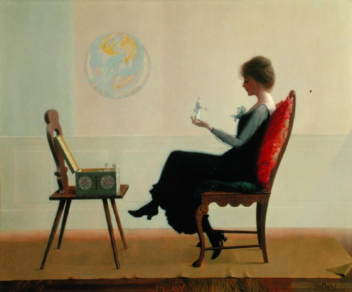 The Suitors, c.1910 (oil on panel)  from Harry Wilson Watrous