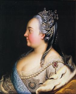 Bildnis der Zarin Elisabeth (1709-1762) mit Perlen
