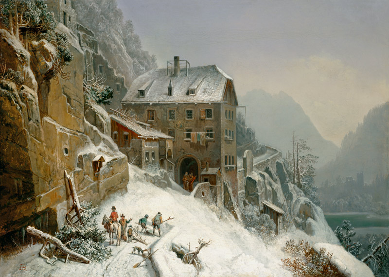 Winter at the far passport. from Heinrich Bürkel
