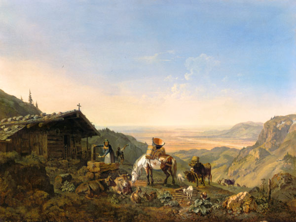 Rise to the Alpine pasture from Heinrich Bürkel