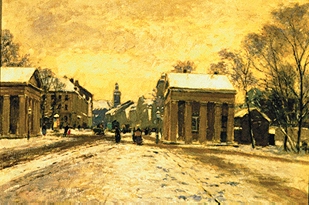 Winter at the Ratinger gate from Heinrich Hermanns