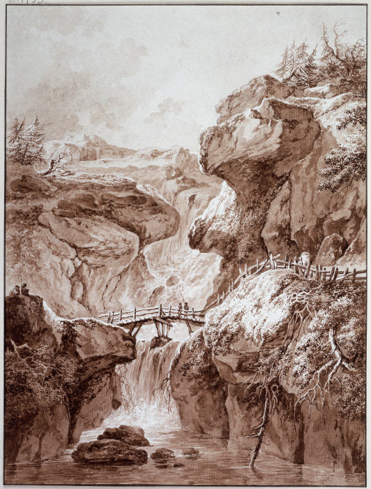 Wasserfall in einer Felsenschlucht from Heinrich Wüest