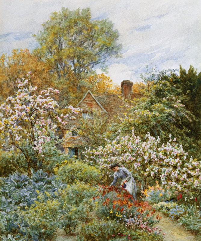 A Garden in Spring from Helen Allingham