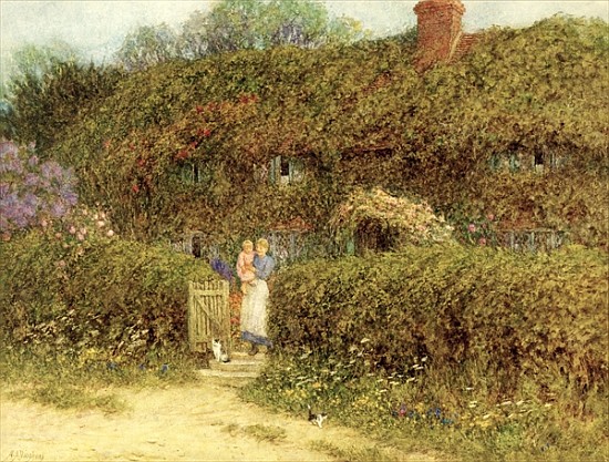 A Cottage at Freshwater, Isle of Wight from Helen Allingham