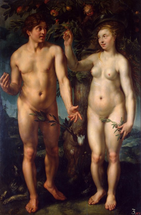 Adam and Eve from Hendrick Goltzius