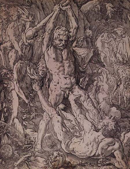 Hercules and Cacus from Hendrick Goltzius