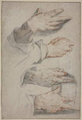 Four studies of a right hand