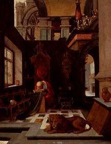 The St. Hieronymus in an interior