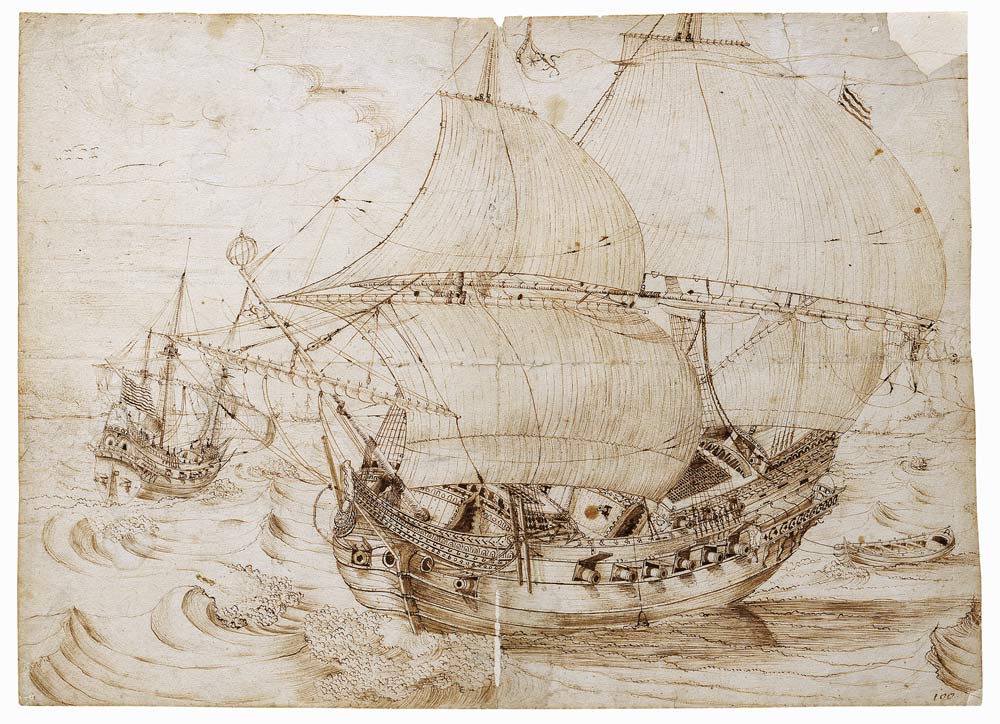 Holländisches Kriegsschiff unter vollen Segeln from Hendrik Cornelisz. Vroom