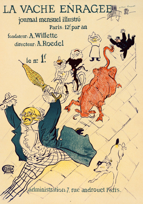La Vache enragée  (Poster) from Henri de Toulouse-Lautrec