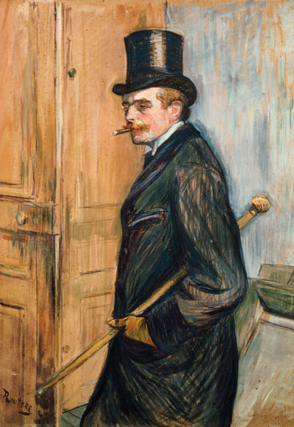 Louis Pascal in the profile from Henri de Toulouse-Lautrec