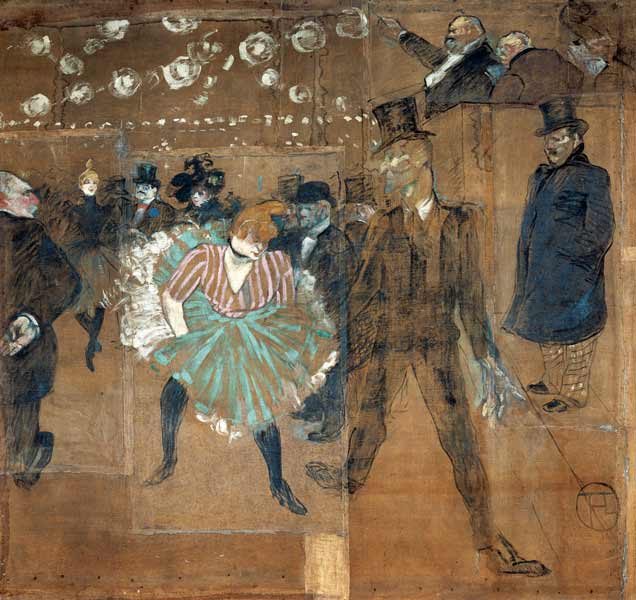 Dancing at the Moulin Rouge: La Goulue (1870-1927) and Valentin le Desosse (1843-1907) from Henri de Toulouse-Lautrec
