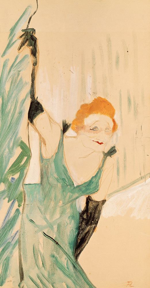 Yvette Guilbert (1867-1944) taking a Curtain Call from Henri de Toulouse-Lautrec
