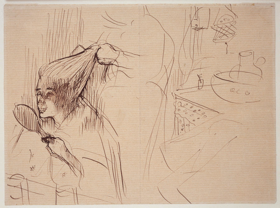 Doing ones toilet from Henri de Toulouse-Lautrec