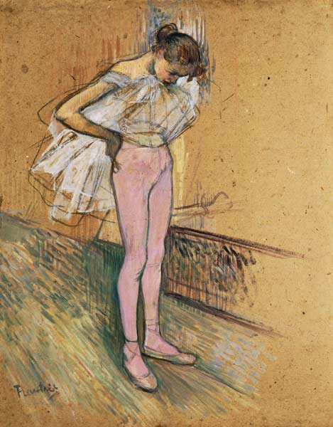A Dancer Adjusting Her Leotard from Henri de Toulouse-Lautrec