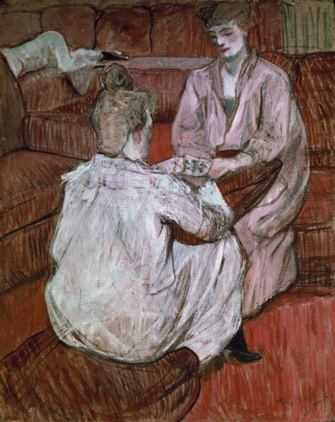 Girls Playing Cards from Henri de Toulouse-Lautrec