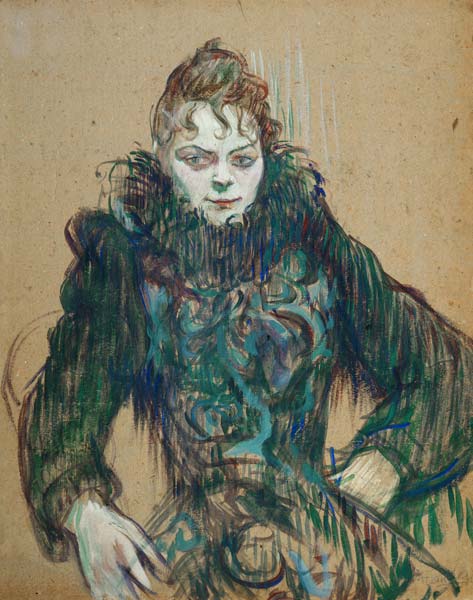 The woman with the black boa from Henri de Toulouse-Lautrec