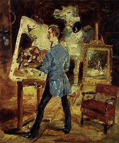 The painter René Princeteau in his studio from Henri de Toulouse-Lautrec