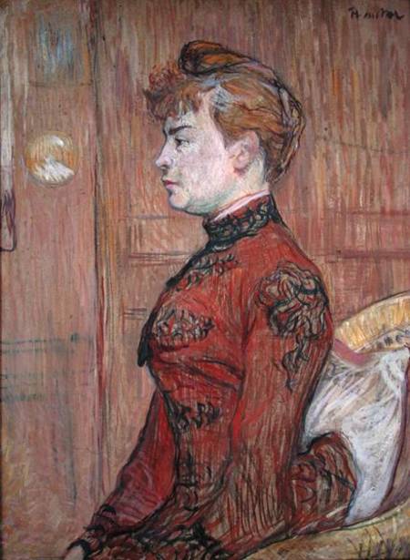 Portrait Study of a Woman in Profile from Henri de Toulouse-Lautrec
