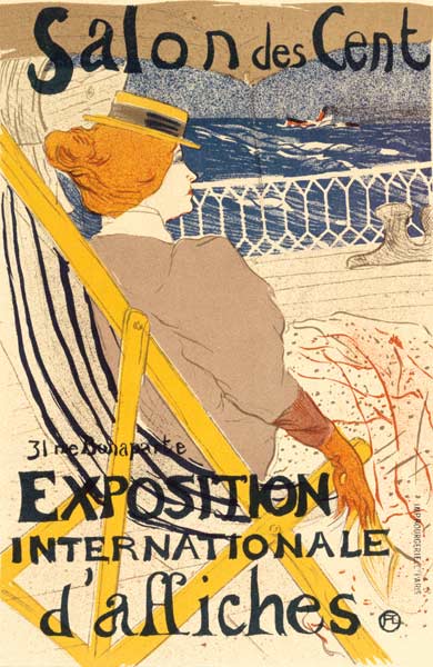 Poster ''Exposition Inte - Henri de Toulouse-Lautrec art print or hand painted oil.