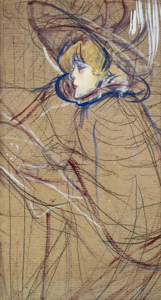 Profile of a Woman: Jane Avril from Henri de Toulouse-Lautrec