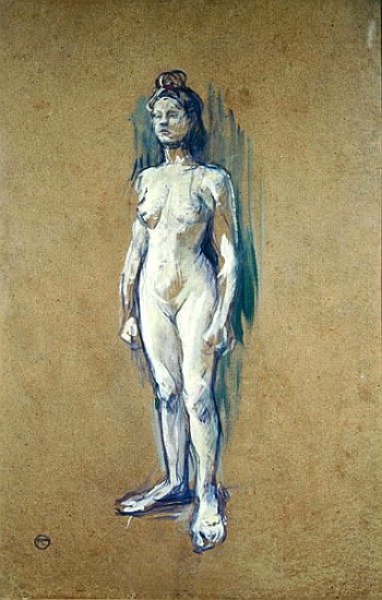 Standing Female Nude, 1898 (oil on card) from Henri de Toulouse-Lautrec