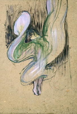 Study for Loie Fuller (1862-1928) at the Folies Bergeres, 1893 (oil on cardboard) from Henri de Toulouse-Lautrec