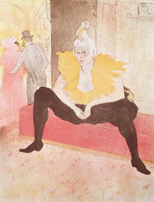 The Clowness Cha-U-Kao Seated, 1896 (colour litho) from Henri de Toulouse-Lautrec