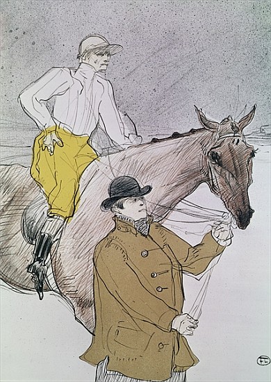 The jockey led to the start from Henri de Toulouse-Lautrec