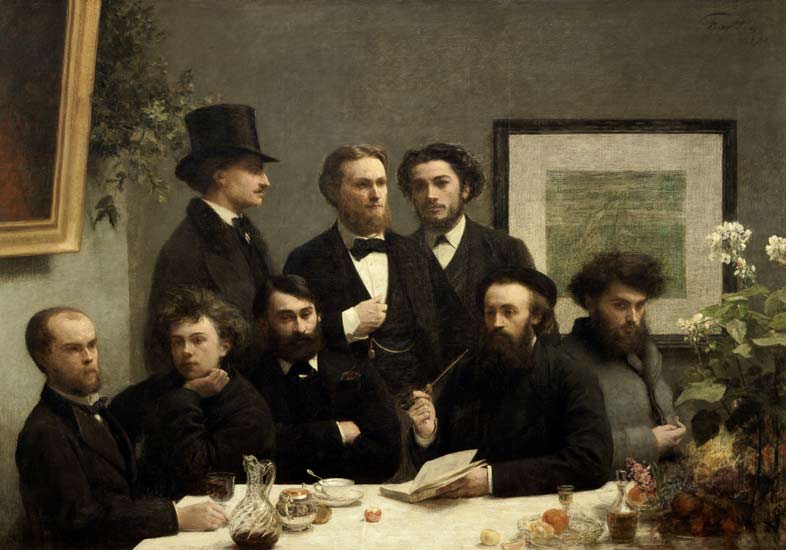 Corner of a Table (French poets at a table) from Henri Fantin-Latour