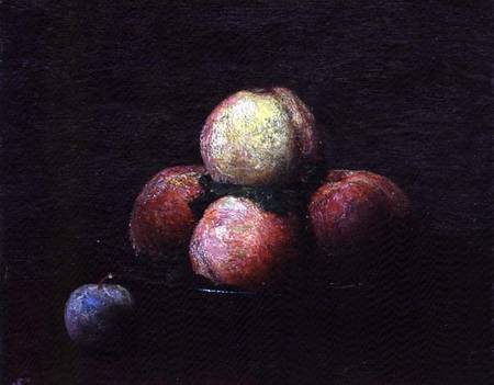 Still life of peaches and plums from Henri Fantin-Latour