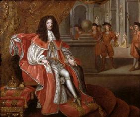 Charles II at Court (oil on canvas)