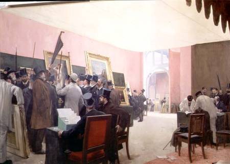 A Meeting of the Judges of the Salon des Artistes Francais from Henri Gervex