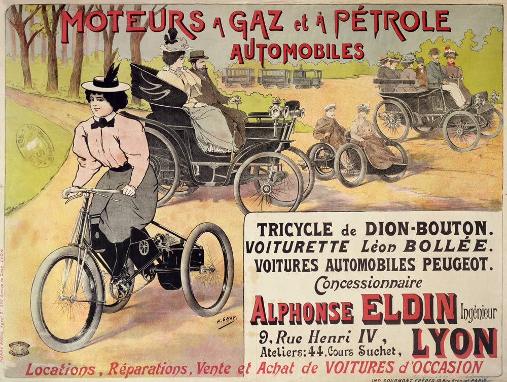 Poster advertising a Parisian car dealer (colour litho) from Henri Gray