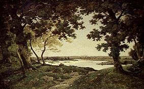 Tree and riverside. from Henri Harpignies