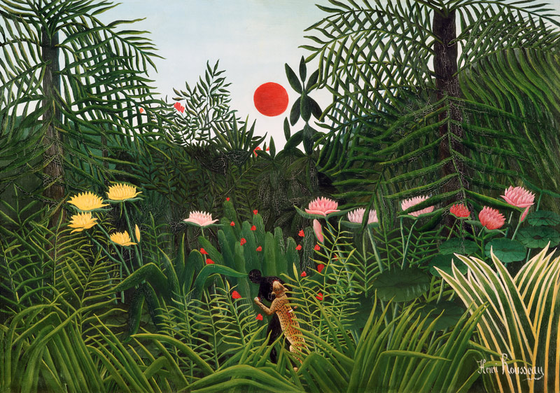 Jungle Sunset from Henri Julien-Félix Rousseau