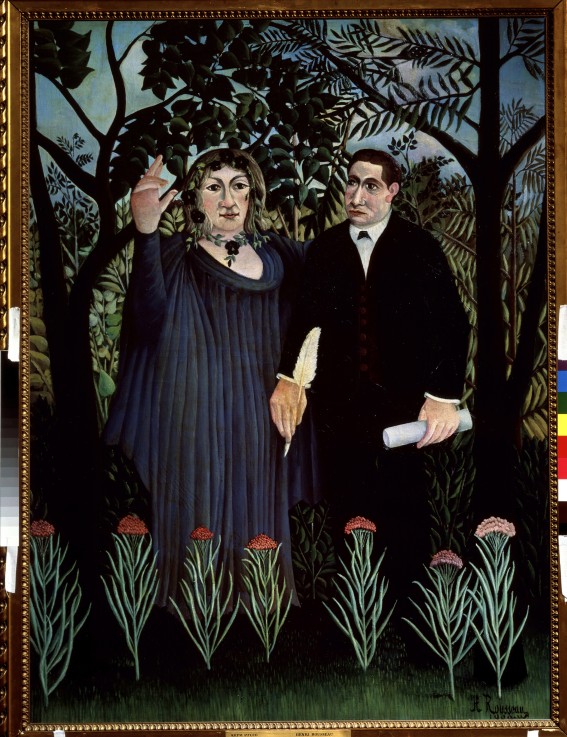 The Poet and his Muse. Portrait of Guillaume Apollinaire and Marie Laurencin from Henri Julien-Félix Rousseau